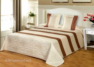 Narzuta na łóżko 200/220+poszewki na poduszki Kolor krem-beż