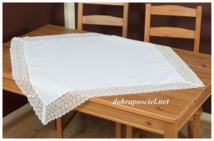 Obrus z gipiurą 140/220 Biały