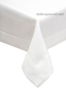 Obrus lnianopodobny 140/350 Wzór 011 Biały
