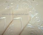 Obrus Dina haftowany 150/250+8serwetek Kremowy