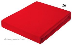 Prześcieradło jersey z gumą 160/200 Czerwone-016