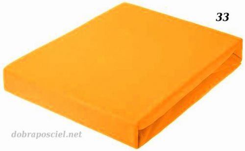 Prześcieradło jersey z gumą 180/200  033-Żółte
