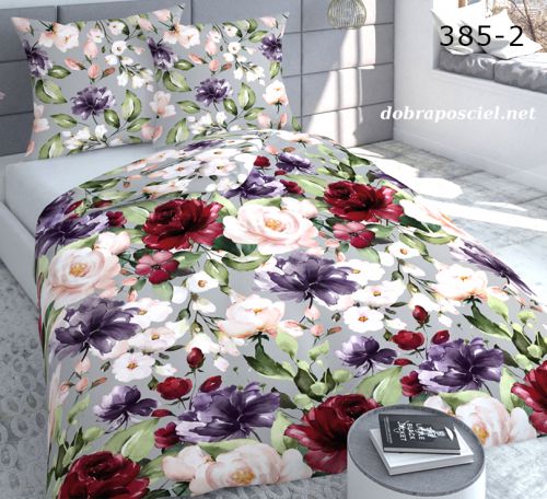 Pościel z satyny bawełnianej Premium 200/220 wzór 385/2