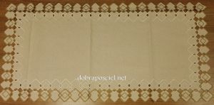 Serweta  lnianopodobna haftowana 40/140  B-6007 Cappuccino