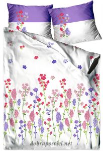 Pościel z satyny bawełnianej 160/200 Flowery