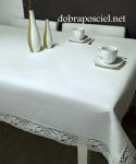 Obrus Torino obszyty koronką 140/180 Waniliowy