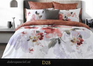 Elegancka pościel z satyny bawełnianej 200/220 Wzór D-28
