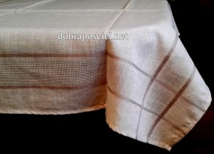 Obrus lnianopodobny 140/200 kolor naturalnego lnu